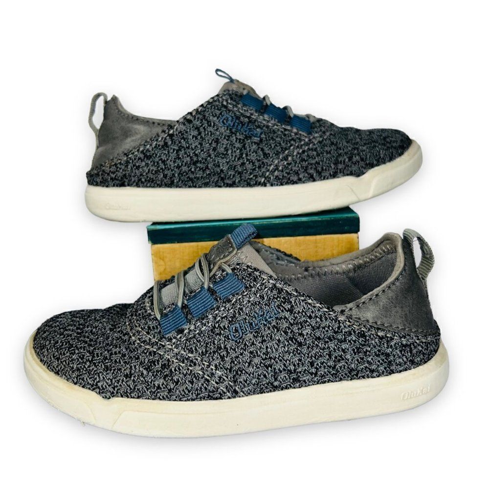 Olukai Alapa Li Boys Heather Grey Knit 30147-2626 Toddler 9‎